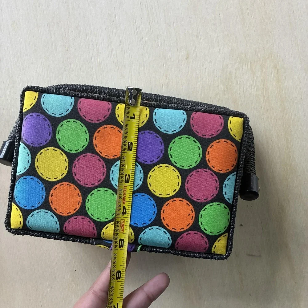 Multi-Color Fabric Sewing Box Portable Craft Organizer Handled Sewing Basket